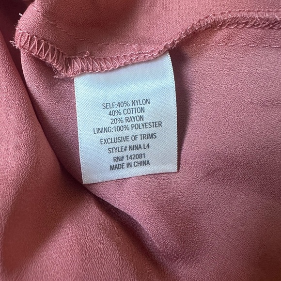 NWT Francesca’s Mi Ami lace ruffle-hem mini dress – mauve, long sleeve, sz S - Picture 6 of 11